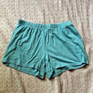 Teal Patterned PJ Shorts
